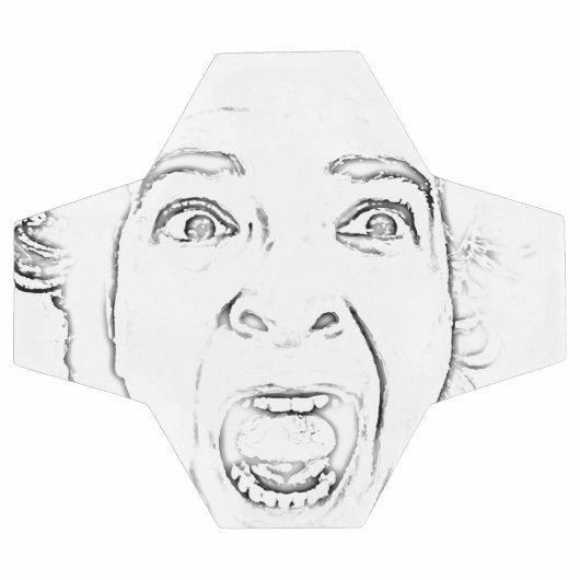 ビクビクした老婦人の悲鳴顔笑わされる サッカーボール (フラット)