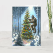 ビグおもしろいフットパーソナライズされたクリスマス シーズンカード (正面)