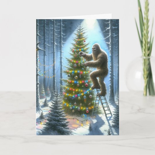 ビグおもしろいフットパーソナライズされたクリスマス シーズンカード (正面)