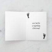 ビグおもしろいフットパーソナライズされたクリスマス シーズンカード (内部)