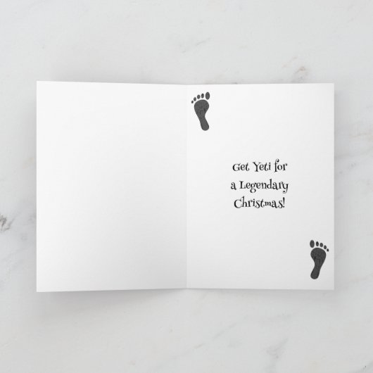 ビグおもしろいフットパーソナライズされたクリスマス シーズンカード (内部)