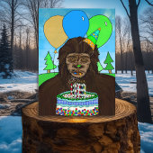ビグおもしろいフット食べお誕生日ケーキ カード