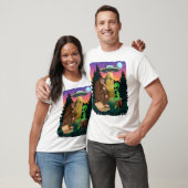 ビグおもしろいフット食べエイリアンUFOsハイキング Tシャツ (ユニセックス)