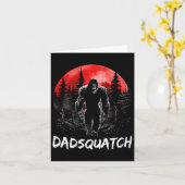 ビグフおもしろいットパパサスカッチイェティギフトファーザーズ カード (黄色い花)