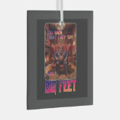 ビグフおもしろいット足ミーム ガラスオーナメント (正面右)