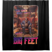 ビグフおもしろいット足ミーム シャワーカーテン (正面)