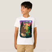 ビグフおもしろいト食べットエイリアンUFOハイキング Tシャツ (正面フル)