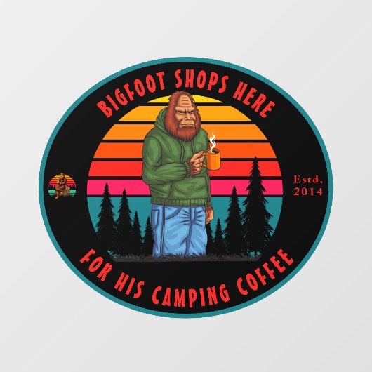 ビグフカスタマイズットキャンプコーヒーショップロゴフロント ウィンドウサイン (シート)