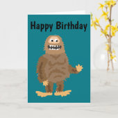 ビグフットおもしろいオリジナルアート カード (黄色い花)