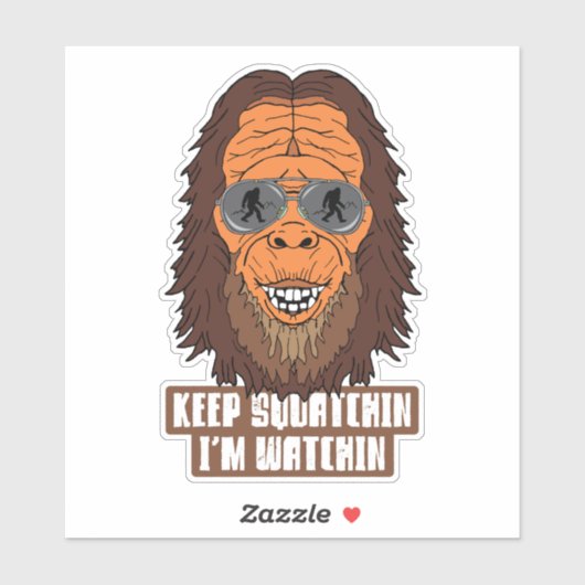 ビグフットおもしろいゴングスクアチン引用文 シール (シート)