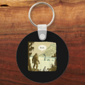 ビグフットおもしろいサスカッチローチネスモンスターイントロバー キーホルダー (正面)