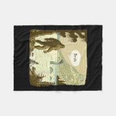 ビグフットおもしろいサスカッチローチネスモンスターイントロバー フリースブランケット (正面(横))