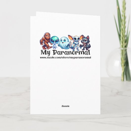 ビグフットおもしろいピックボール誕生日 カード (裏面)