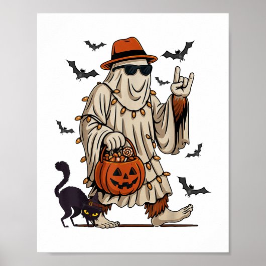 ビグフットおもしろい幽霊ハロウィーン衣装サスカッチボー ポスター (正面)