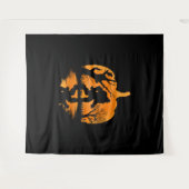 ビグフットおもしろい恋人ハロウィーンギフト – ハロウィーン タペストリー (正面(横))