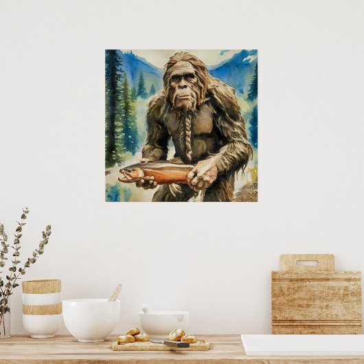 ビグフットとマス ポスター (キッチン)