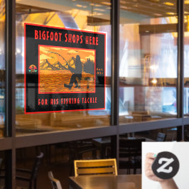 ビグフットカスタマイズ魚釣りタックルショップロゴ ウィンドウサイン