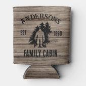 ビグフットキャビン素朴ウッドファミリー名前をカスタムする 缶クーラー (正面)