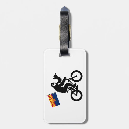 ビグフットサイクリングアリゾナ州旗 ラゲッジタグ (裏面縦)