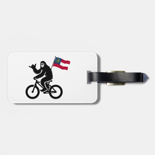 ビグフットサイクリンググルジア国旗 ラゲッジタグ (裏面横)