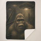 ビグフットサスカッチエイリアンUFO おもしろい シェルパブランケット (正面)