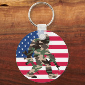 ビグフットサスカッチ迷彩柄 キーホルダー (正面)