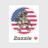 ビグフットサスカッチ迷彩柄 シール (シート)