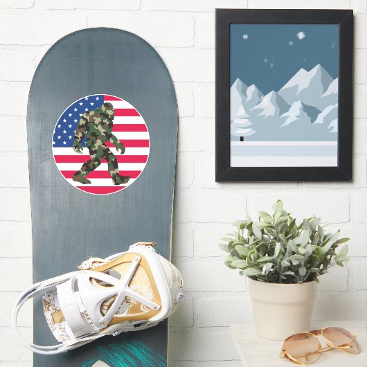 ビグフットサスカッチ迷彩柄 シール (スノーボード)