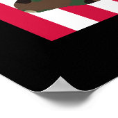 ビグフットサスカッチ迷彩柄 ポスター (角)