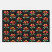 ビグフットサンセットコーヒーブレイクおもしろいサスカッチ ラッピングペーパーシート (正面3)