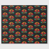 ビグフットサンセットコーヒーブレイクおもしろいサスカッチ ラッピングペーパー (フラット)