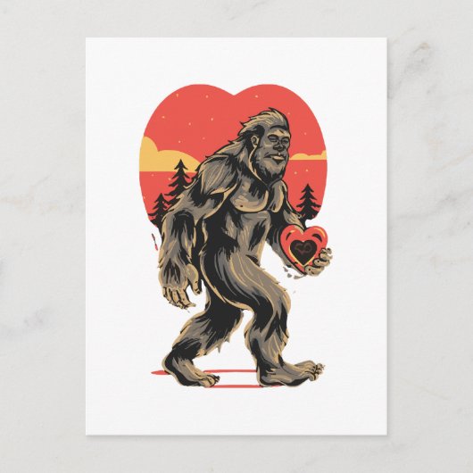 ビグフットハートバレンタインデー シーズンポストカード (正面)