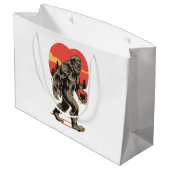 ビグフットハートバレンタインデー ラージペーパーバッグ (裏面アングル)