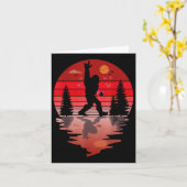 ビグフットハートヴァレンティンズデイおもしろいラブサスカッチ カード (黄色い花)