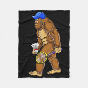ビグフットバドミントンシャトルアートスポーツ フリースブランケット