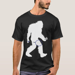 ビグフットバドミントンプレーヤーサスカッチシャトルバス Tシャツ