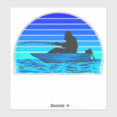 ビグフットボート魚釣りおもしろいスポーツ シール (シート)