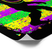 ビグフットマルディグラおもしろいスサスカッチメンキッズギフトT ポスター (角)