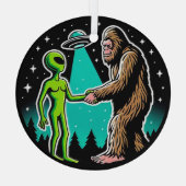 ビグフットミーツエイリアン ガラスオーナメント (裏面)