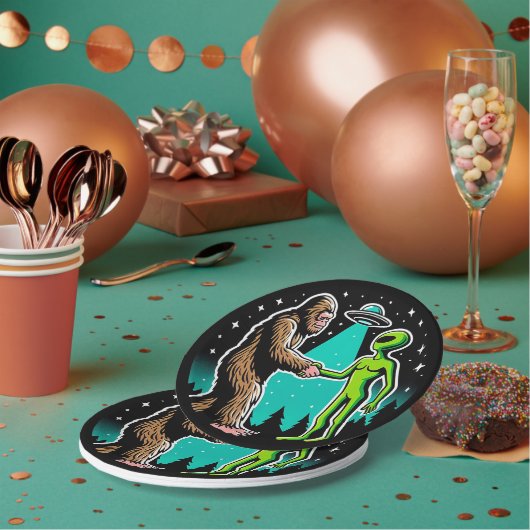 ビグフットミーツエイリアン ペーパープレート (複数)