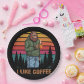 ビグフットリラックスドリンクコーヒーレトロ ペーパープレート (パーティー)