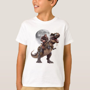 ビグフット乗馬おもしろいサスカッチ Tシャツ