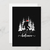 ビグフット信じライトサンタスクアッチクリスマスツリー 招待状 (正面/裏面)