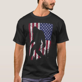ビグフット信じIサスカッチアメリカ合衆国国旗 Tシャツ