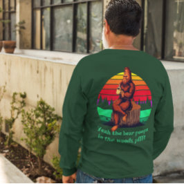 ビグフット朝のコーヒー単語ウィズベアーウンチ Tシャツ