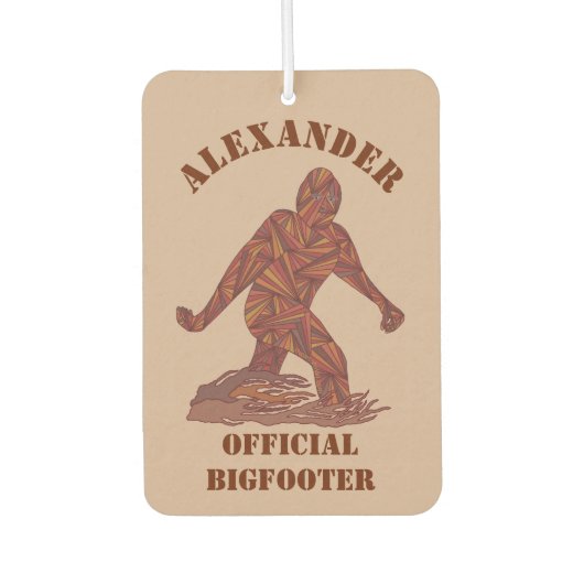 ビグフット歩くサスカッチスウィートフレーイングスクアッチ カーエアーフレッシュナー (正面)