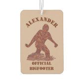 ビグフット歩くサスカッチスウィートフレーイングスクアッチ カーエアーフレッシュナー (裏面)