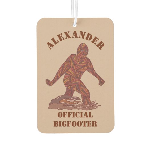 ビグフット歩くサスカッチスウィートフレーイングスクアッチ カーエアーフレッシュナー (裏面)