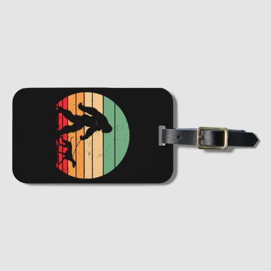 ビグフット歩くドイツショートポインタードッグバン ラゲッジタグ (正面横)