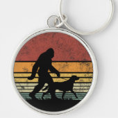 ビグフット歩くラブラドールレトリエバードッグヴィンテージ キーホルダー (正面)